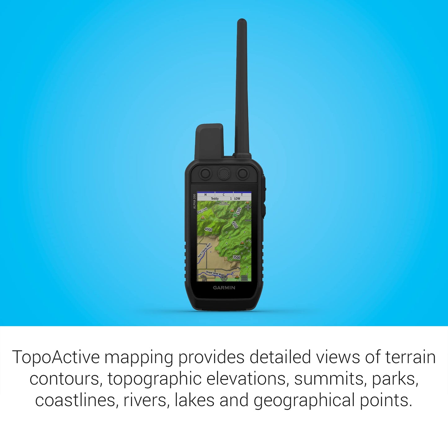 Garmin Alpha 200 Handheld, Simple, Accessible and Fast Tracking and Training for Your Dogs, Sunlight-readable 3.5" Capacitive Touchscreen