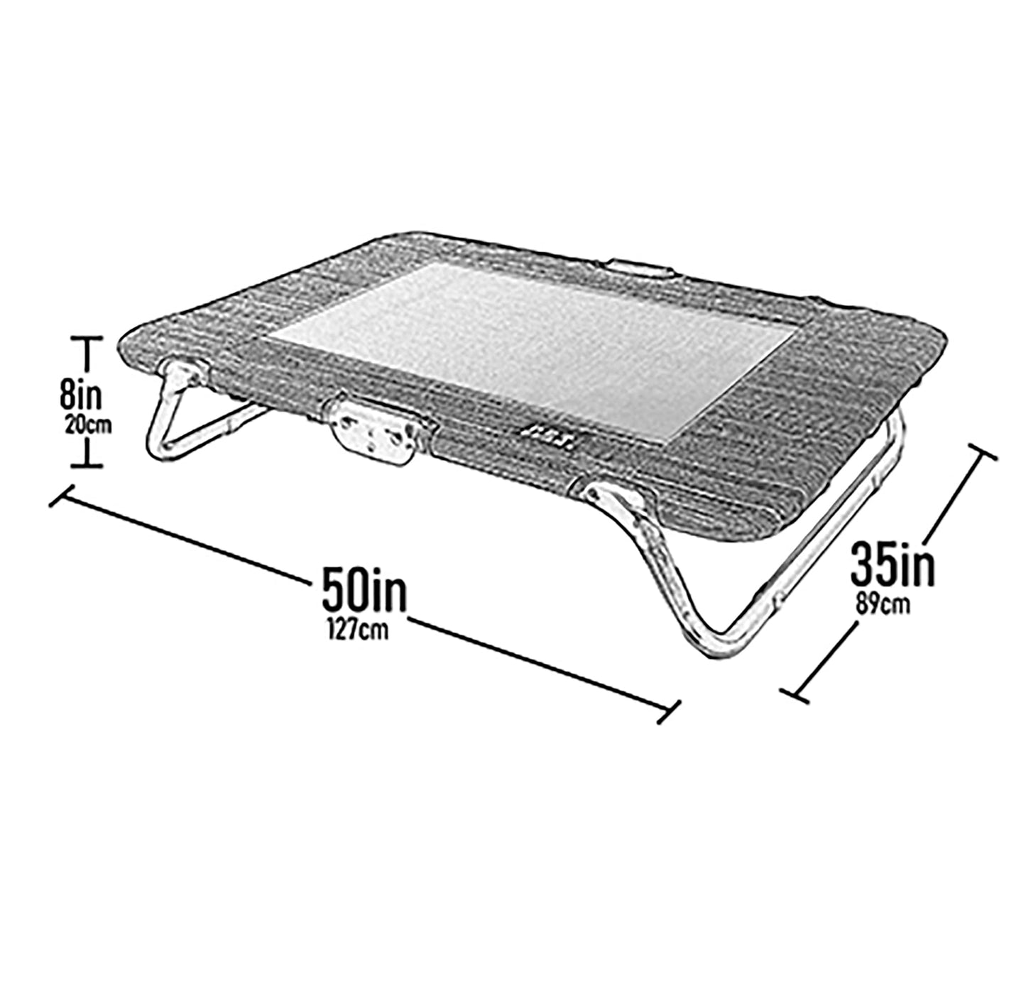 Pet Gear Lifestyle Pet Cot Elevated Bed, No Assembly Required, Premium Tear Resistant Cooling Mesh, Indoor & Outdoor, Lightweight & Portable, 50 Inch, Caribbean Ocean