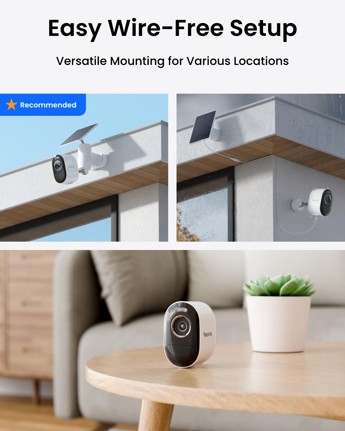 REOLINK Home Hub mini with 4X Argus 3 Pro+Solar Panel, Solar Security Cameras Wireless Outdoor, 2.4/5 GHz WiFi, Solar/Battery Powered, Smart Detection, Motion Recording, No Monthly Fee