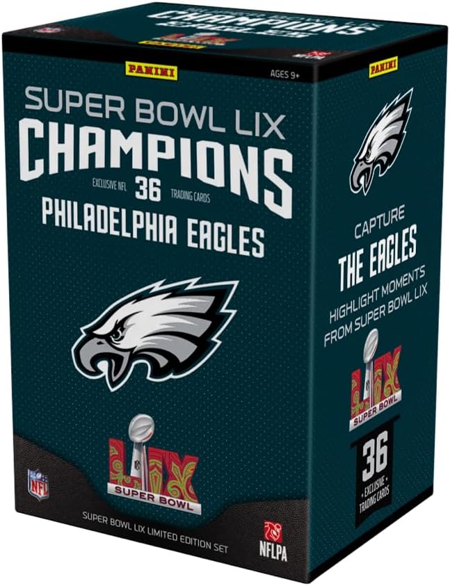 Panini Super Bowl LIX Champions Philadelphia Eagles Trading Cards Set 36 Cards Limited Edition NFL Licensed
