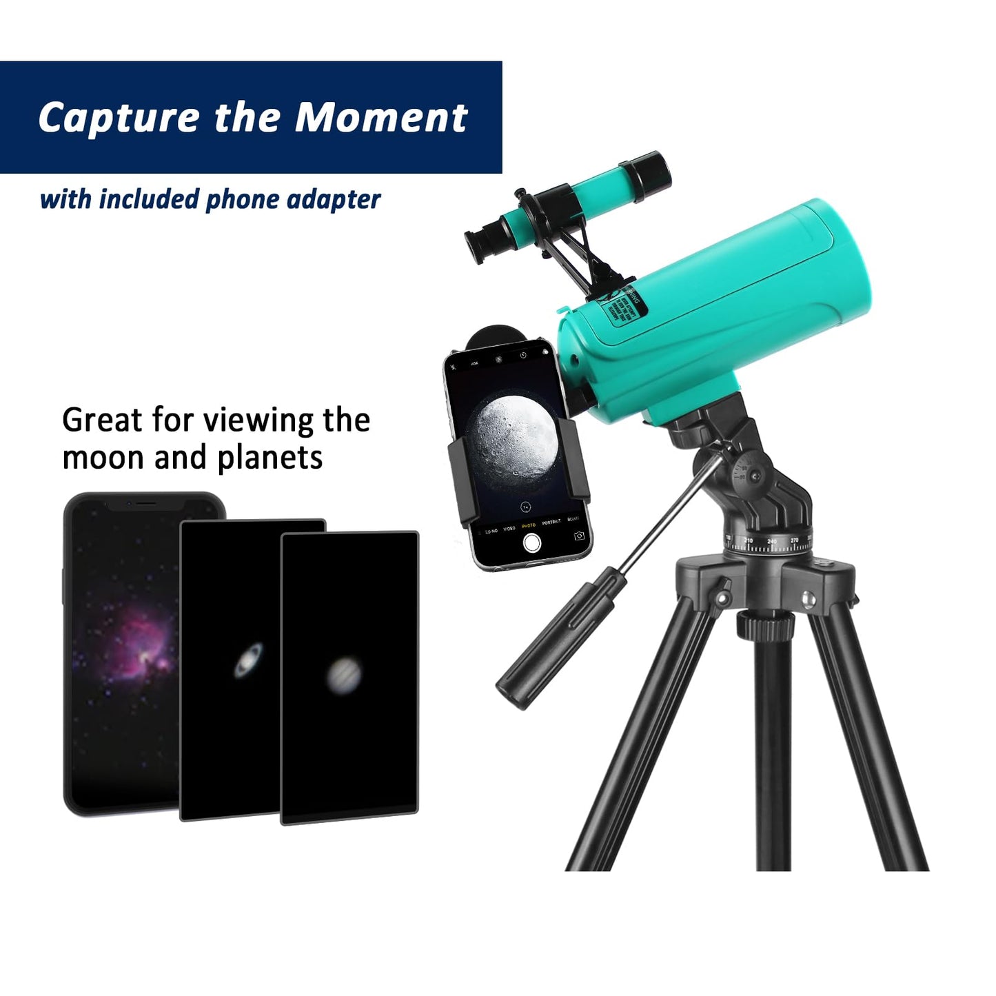 Maksutov-Cassegrain Telescope, Mak60 Telescopes for Kids Adults 750x60mm, Compact Portable for Travel, Beginner Astronomy Telescope with Adjustable Tripod Finderscope and Phone Adapter
