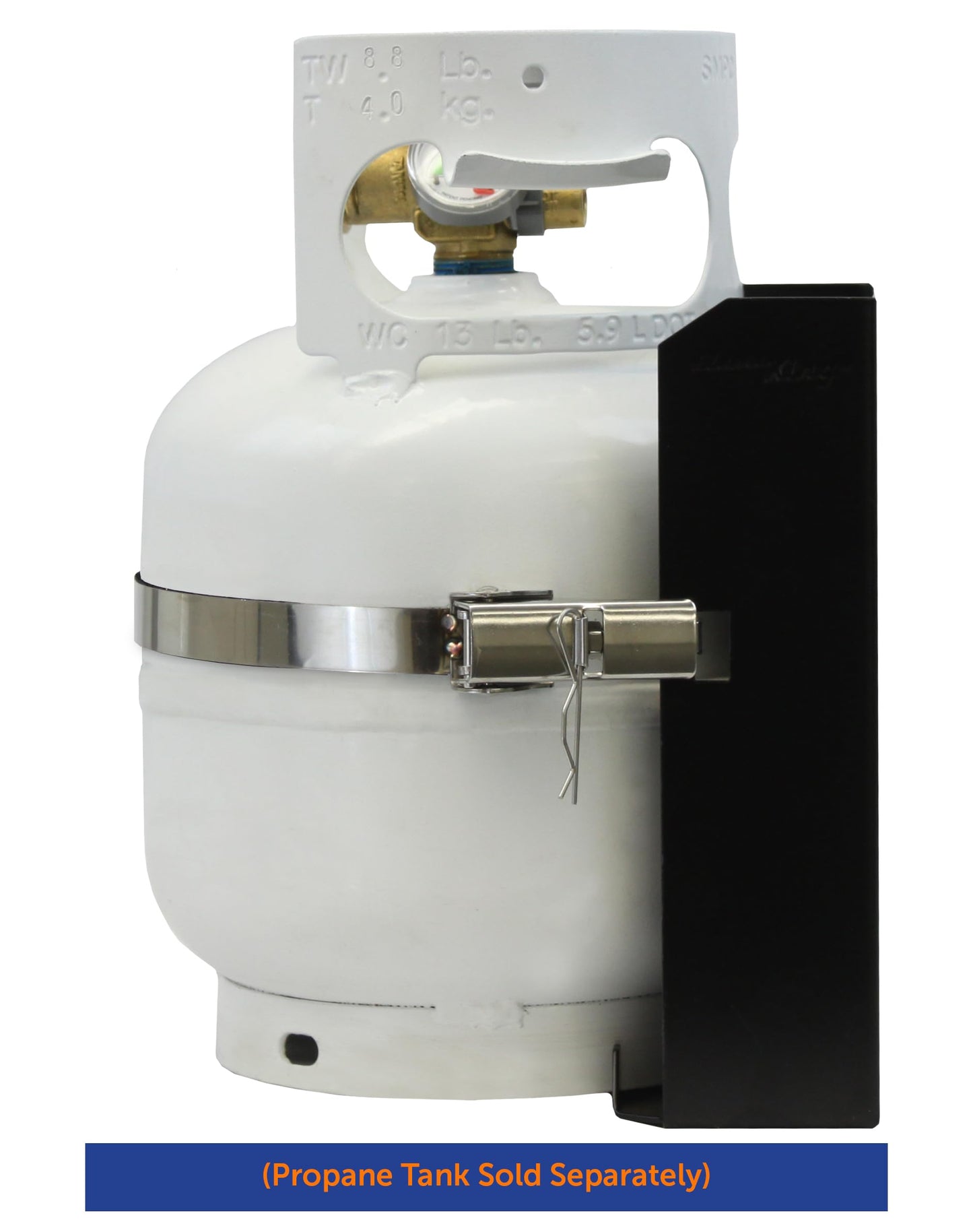 Flame King 5lb Propane Tank with Gauge and Bracket for Grills, BBQs, Camping, Fishing, Outdoor Activities