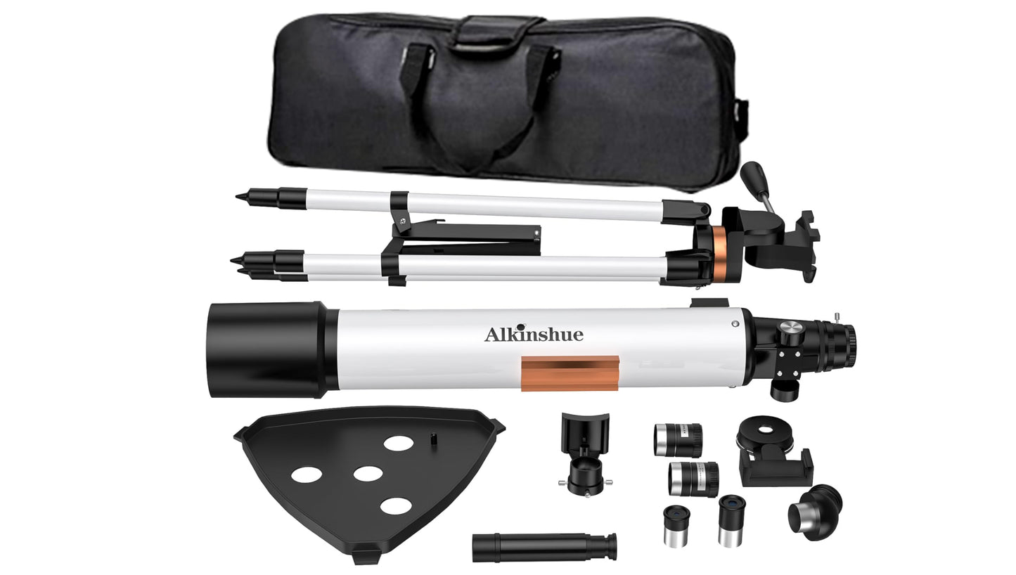 Telescope 80mm Aperture 800mm -Magnification 24-240X, Astronomical Portable Refracting Telescope Fully Multi-Coated High Transmission Coatings AZ Mount with Tripod &Wireless Control & Carrying Bag