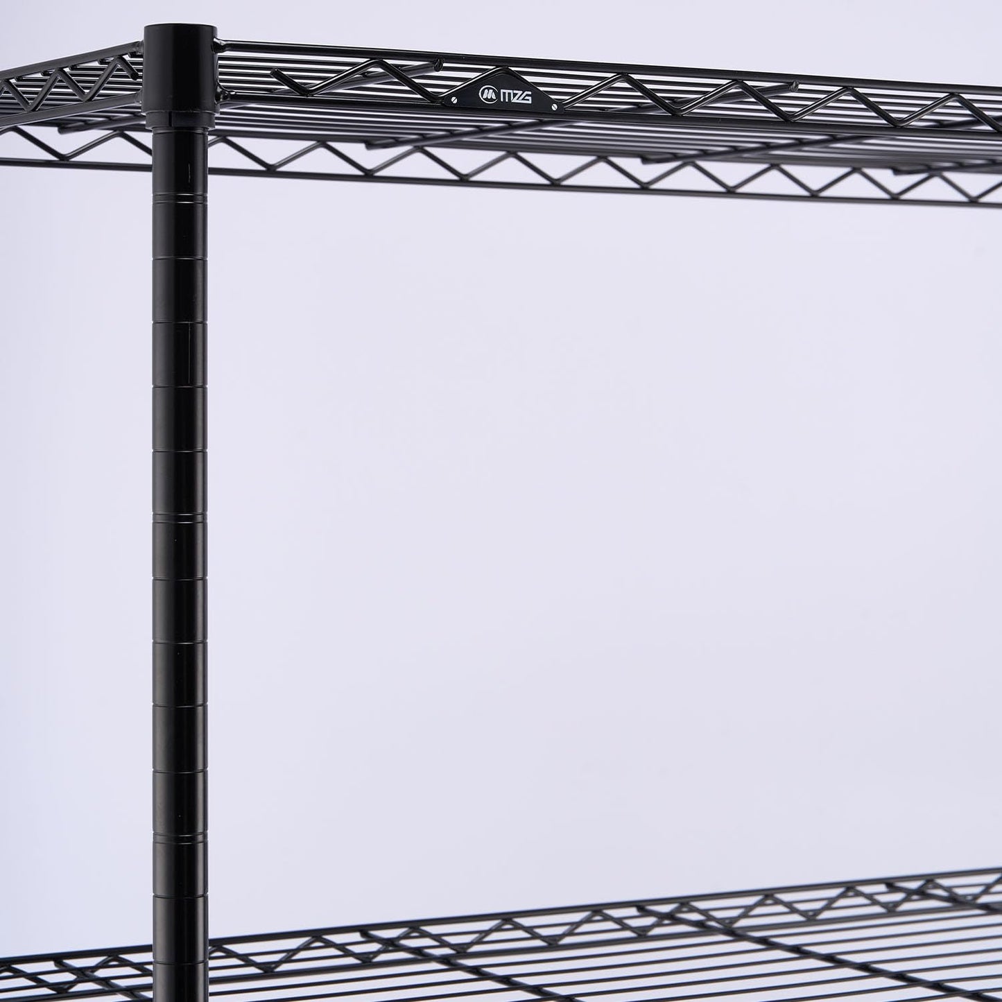 M MZG Heavy Duty Rolling Garment Rack 3 Tiers Adjustable Wire Shelving Clothes Rack with 3 Rods and Side Hooks,Storage Closet Clothing Rack Black 15.7" D x 43.3" W x 76.5" H