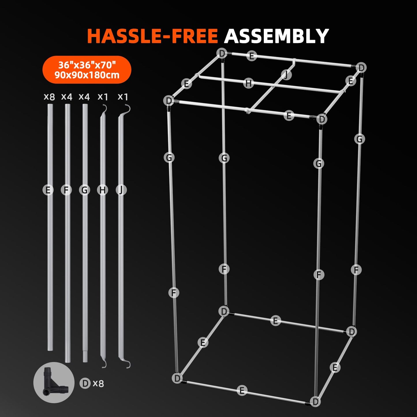Spider Farmer 3x3 Grow Tent, 36"x36"x72", with Hook for Controller, Enlarged View Window, 1680D Thicken Mylar Canvas, Removable Floor Tray for Indoor Hydroponic Growing for SF2000Pro, SE3000, G3000