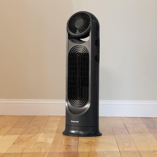 Honeywell TurboForce Tower Fan - 2-in-1 Quiet Operation with 6 Speeds | Stylish Black Design for Home & Office