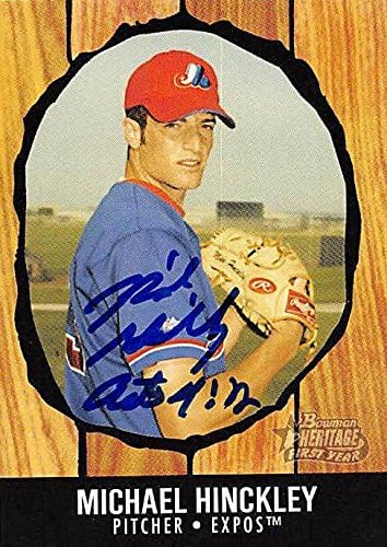 Sports Memorabilia Autograph Warehouse 244930 Michael Hinckley Autographed Baseball Card - Montreal Expos FT 2003 Bowman Heritage First Year - No. 247 Rookie