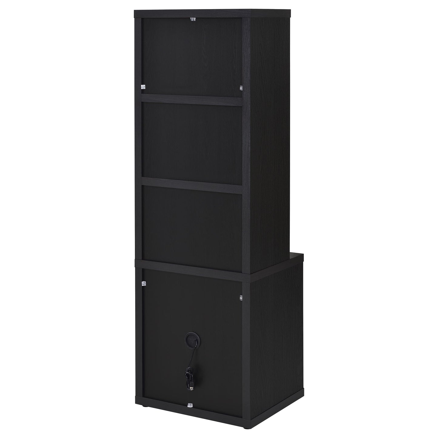 Coaster Home Furnishings Westpark 3-Piece Wall Unit Bookcase Set with USB Black 802703-S3