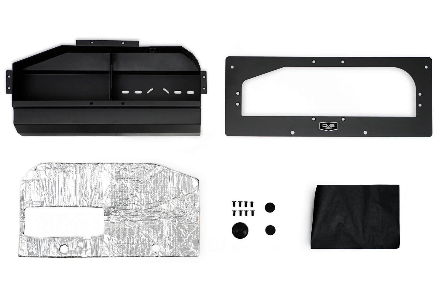 DV8 Offroad Air Compressor Mount & Storage Box for The 2021-2026 Ford Bronco | Designed for ARB Single or Twin Air Compressors | Heat Shield to Reduce Temperatures from Exhaust/Exterior