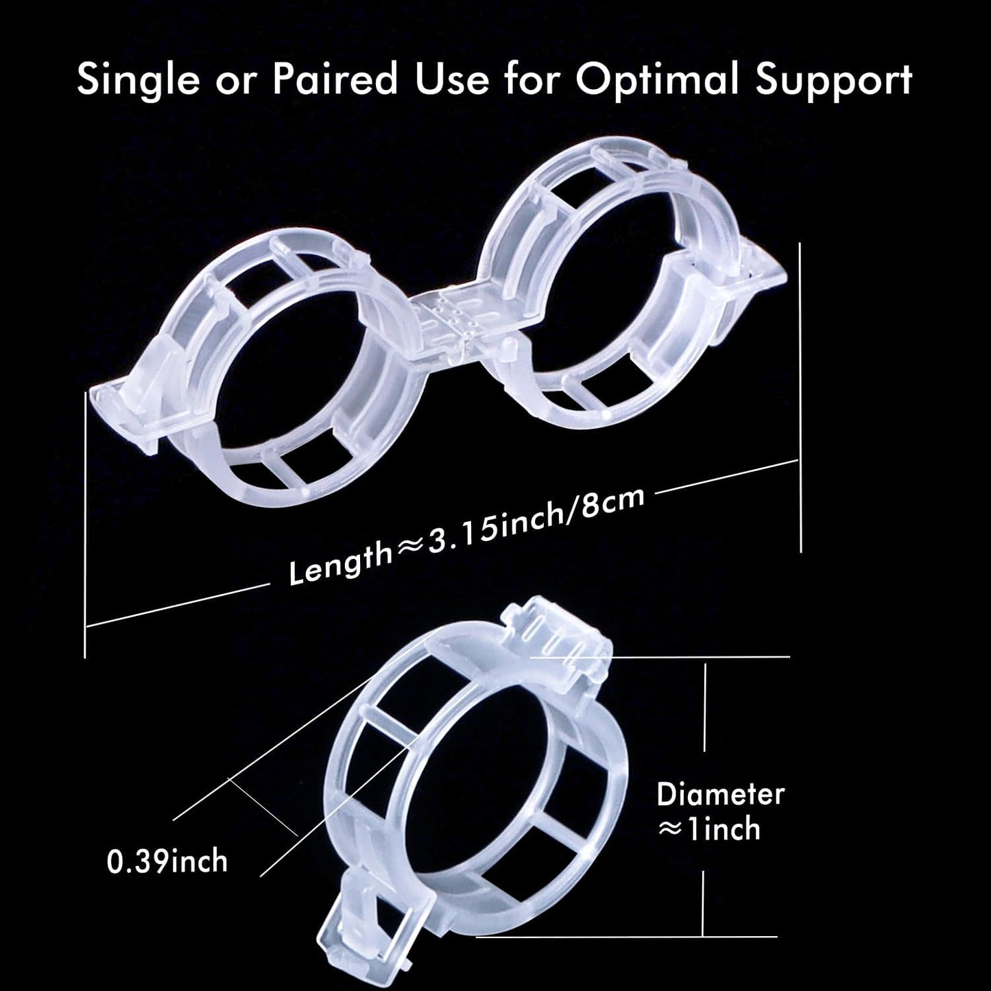 Tomato Clips - Durable Plant Support Trellis Clips for Climbing Vegetables | 100 Pcs, White
