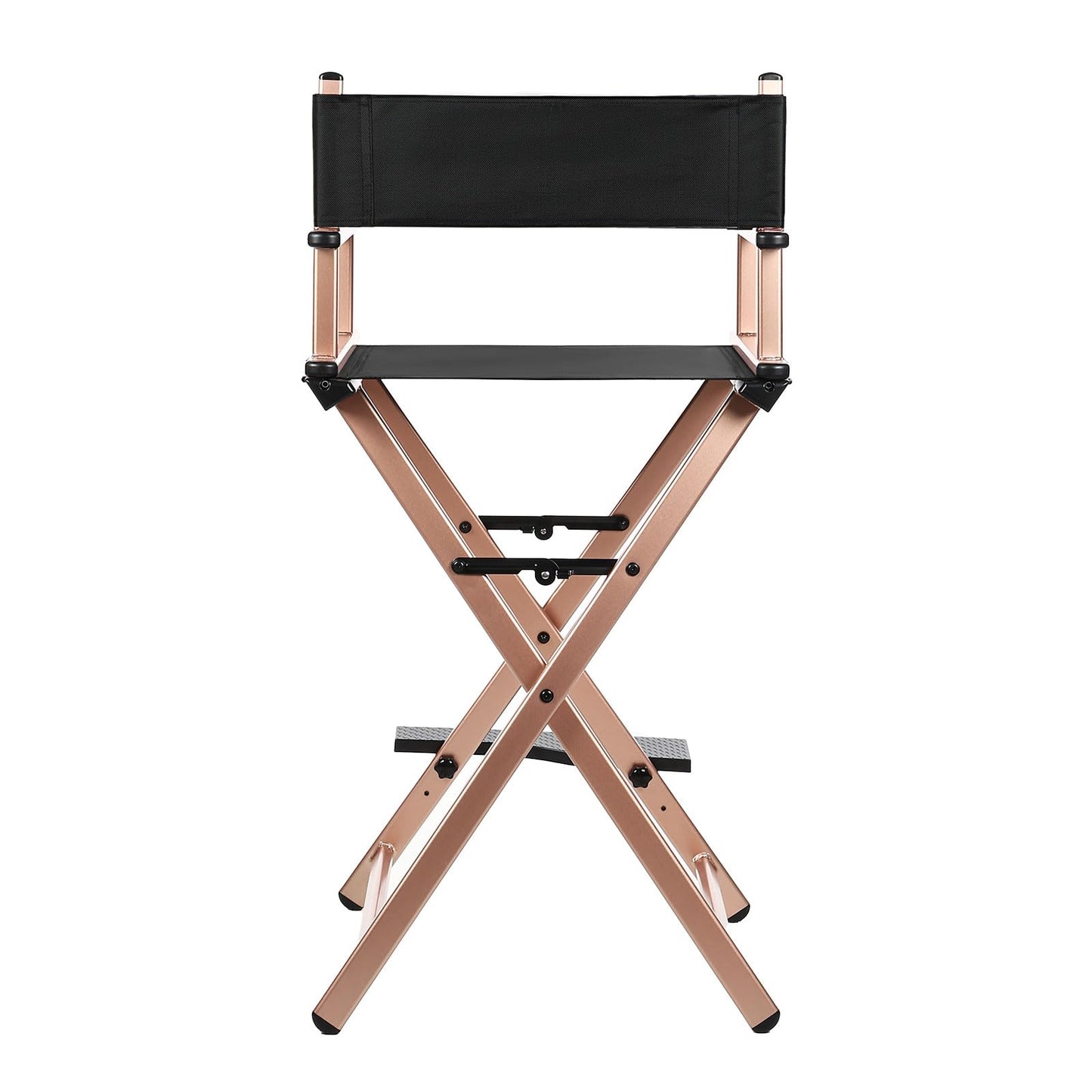 GDGYOFN 30'' Aluminum Tall Directors Chair, Portable Makeup Chair for Makeup Artist, Makeup Chair Teachers Chair Only 10.15LB, Rose Gold
