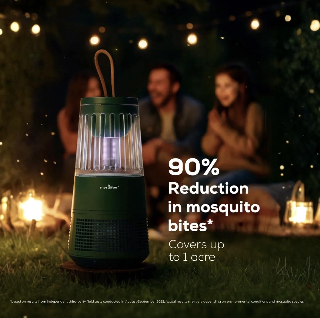Mosquito Killer Outdoor, Indoor Flying Mosquito Trap, 1 Acre Coverage, Flying Insect Trap, Indoor Bug Catcher Plug in, Compact Mini Size