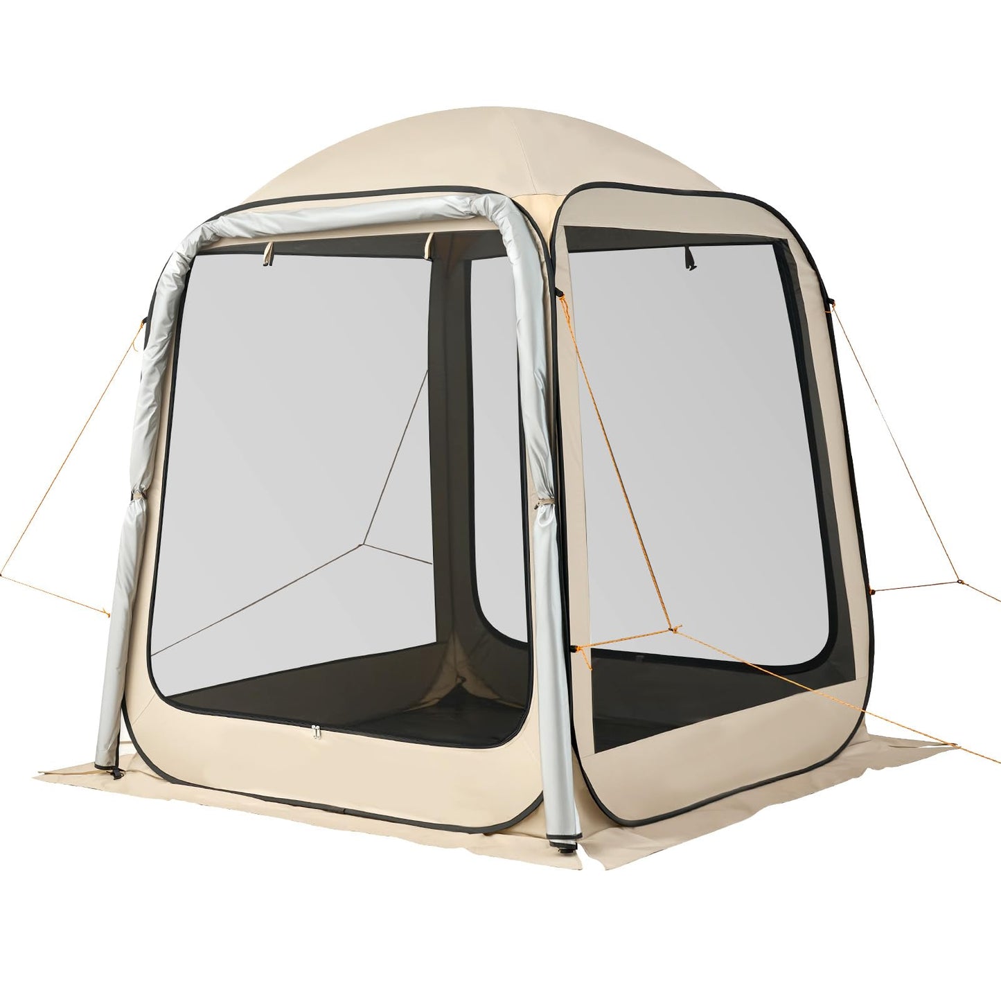 VEVOR SUV Tailgate Tent, 6 x 6 ft Pop-Up Screen House Canopy for 4–6 Person, Portable Screened Shelter with Carry Bag, for Car Camping, Backyard, Patio, Outdoor Activities