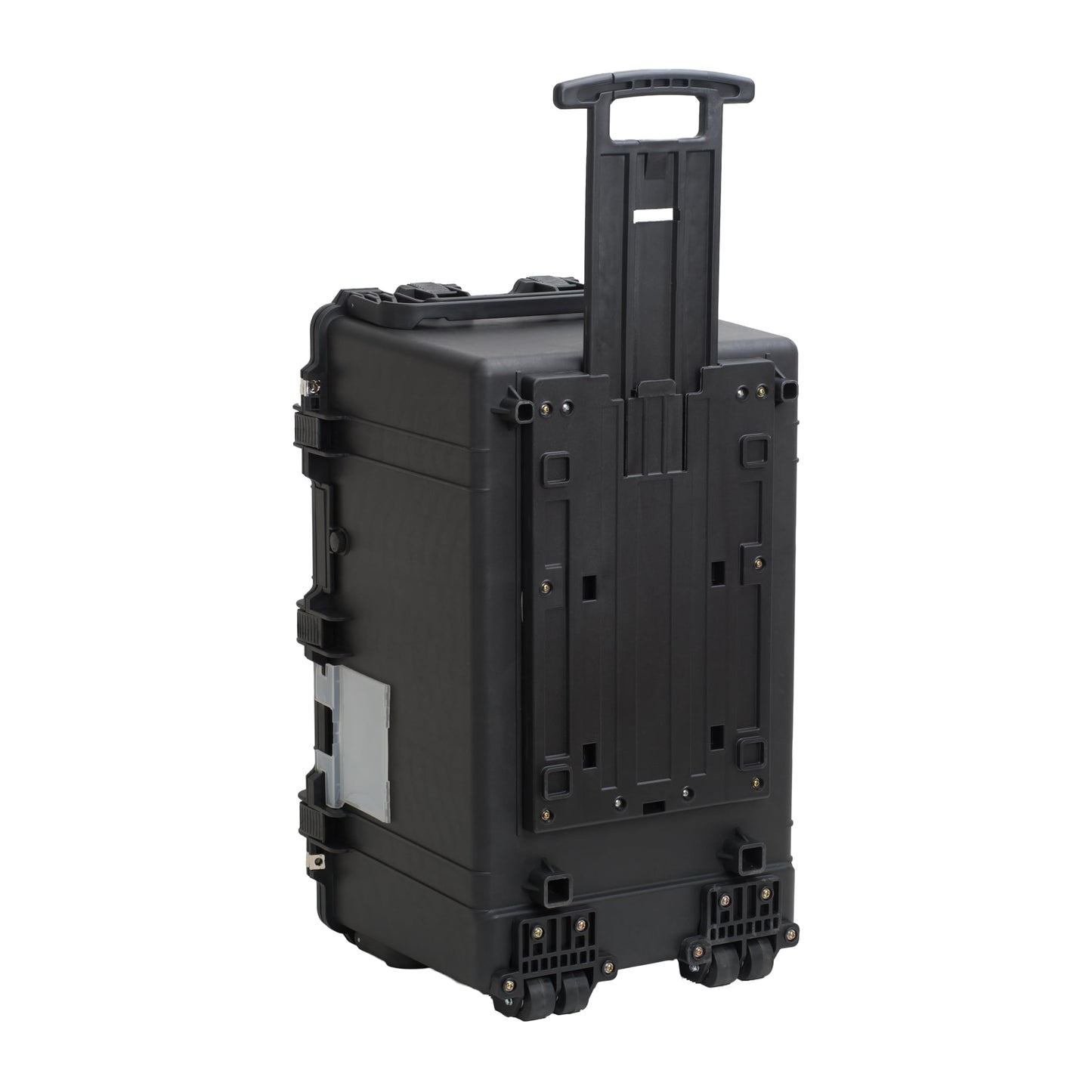 MEIJIA Portable Rolling Waterproof Protective Case,Hard Compact Case With Retractable Pull Handle And Wheels,Customizable Fit Foam Inserted,Elegant Black, 31.02" X19.41" X17.71"