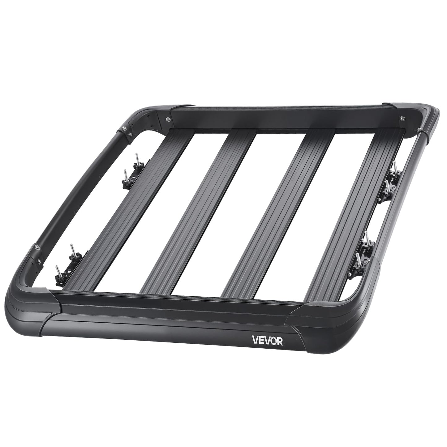 VEVOR Roof Rack Cargo Carrier, 48 x 40 x 5.6 in, Universal Rooftop Cargo Basket, Car Top Luggage Holder with 150 lbs Max Load Capacity, 4.1 in Fence, Anti-Rust Alloy Steel, Wind Fairing, for SUV Car