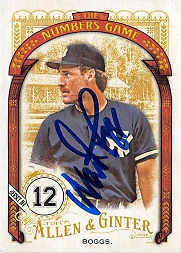 Sports Memorabilia Autograph Warehouse 301952 Wade Boggs Autographed Baseball Card - Boston Red Sox 2016 Topps Allen & Ginters No. NG81