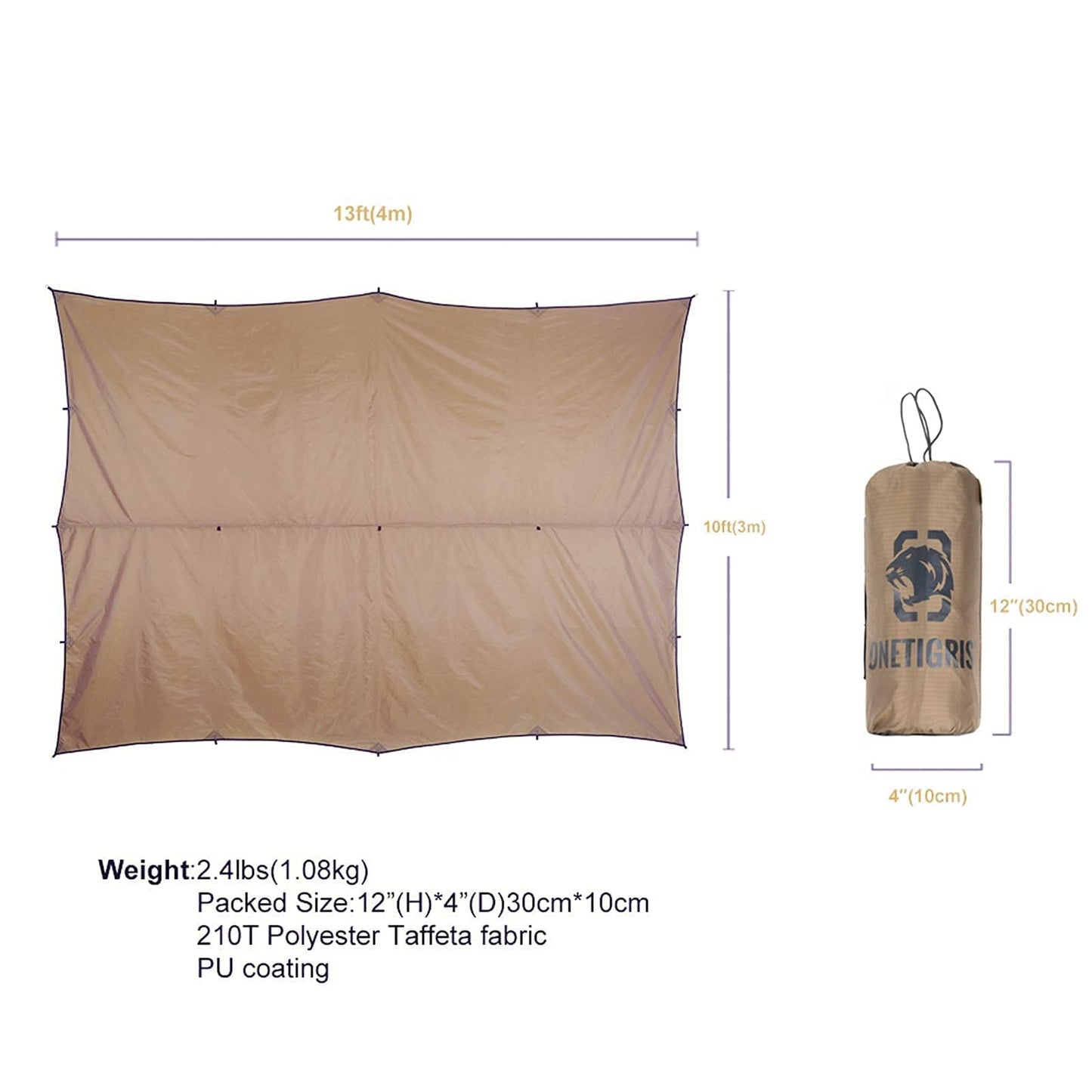 OneTigris KOMPOUND Camping Hammock + Bulwark Camping Tarp