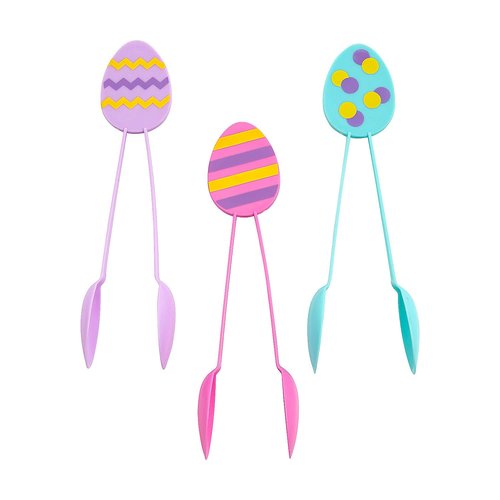 Fun Express Easter Egg Dying Tongs, 12 Pieces, Great For Kids Mess Free Crafts for Easter, Daycare, School and Home Supplies