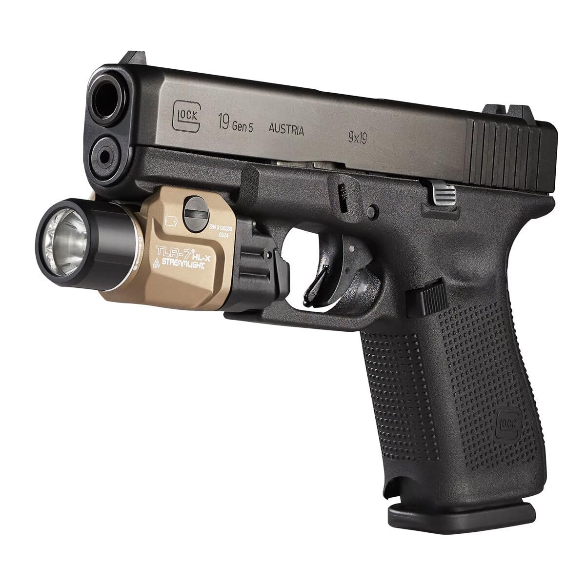 Streamlight 69459 TLR-7 HL-X USB 1000-Lumen 22000-Candela Rechargeable Rail Mounted Weapon Light with Interchangeable High & Low Switches and Key Kit, Flat Dark Earth