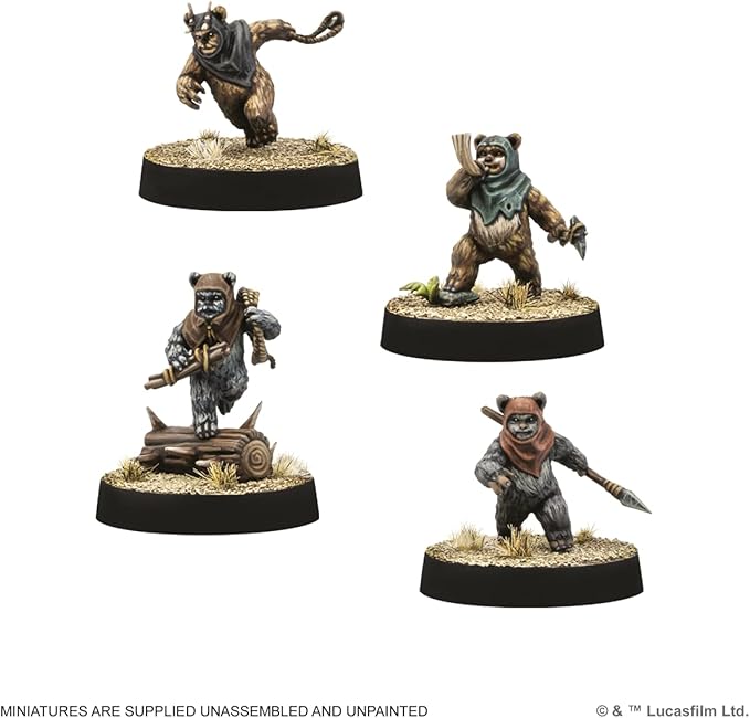 Asmodee Star Wars: Legion Ewok Warriors - Rebel & Bright Tree Village Battle Force Unit Expansion Tabletop Miniatures Strategy Game for Kids & Adults Ages 14+ 2 Players 90 Min Playtime