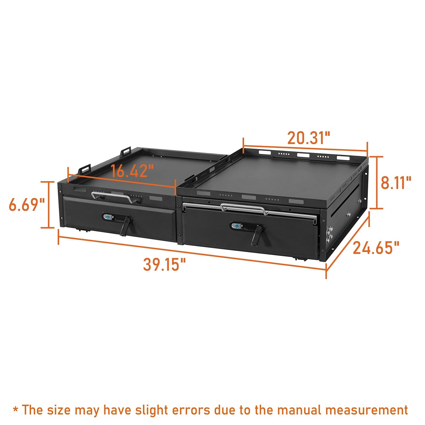 Hooke Road JK JL Trunk Cargo Storage Drawer System & Fridge Slide Mount & Cooking Platform for 2007-2026 Jeep Wrangler JK JL Unlimited 4-Door