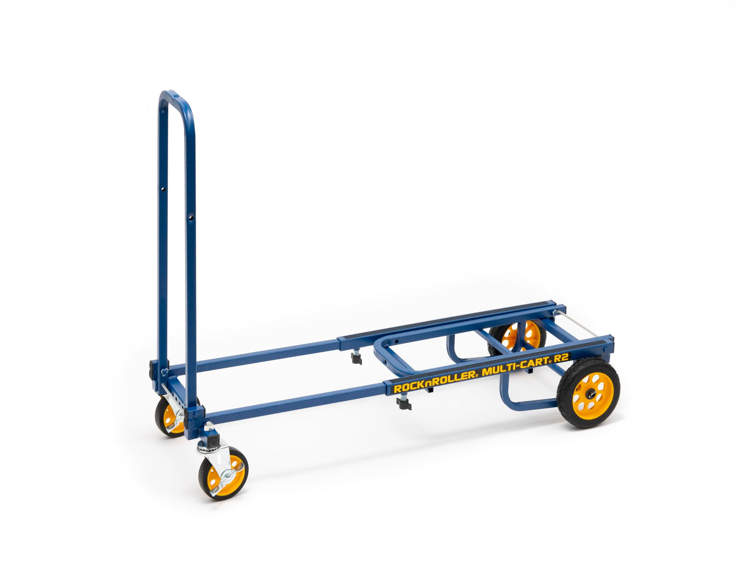 Rock-N-Roller R2RT-BL (Micro) 8-in-1 Folding Multi-Cart/Hand Truck/Dolly/Platform Cart/26" to 39" Telescoping Frame/350 lbs. Load Capacity, Blue