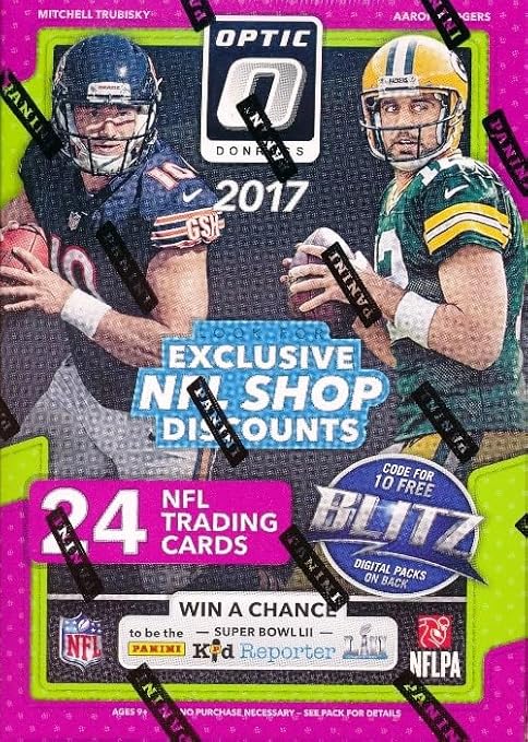 2017 Donruss Optic Football EXCLUSIVE Factory Sealed Retail Box with (6) ROOKIES & (6) PARALLELS/INSERTS! Look for Rookies & Autographs of Deshaun Watson Alvin Kamara & Many More!