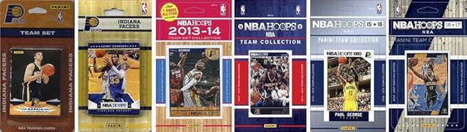 C&I Collectables NBA Indiana Pacers Men's 6 Different Licensed Trading Card Team Sets White