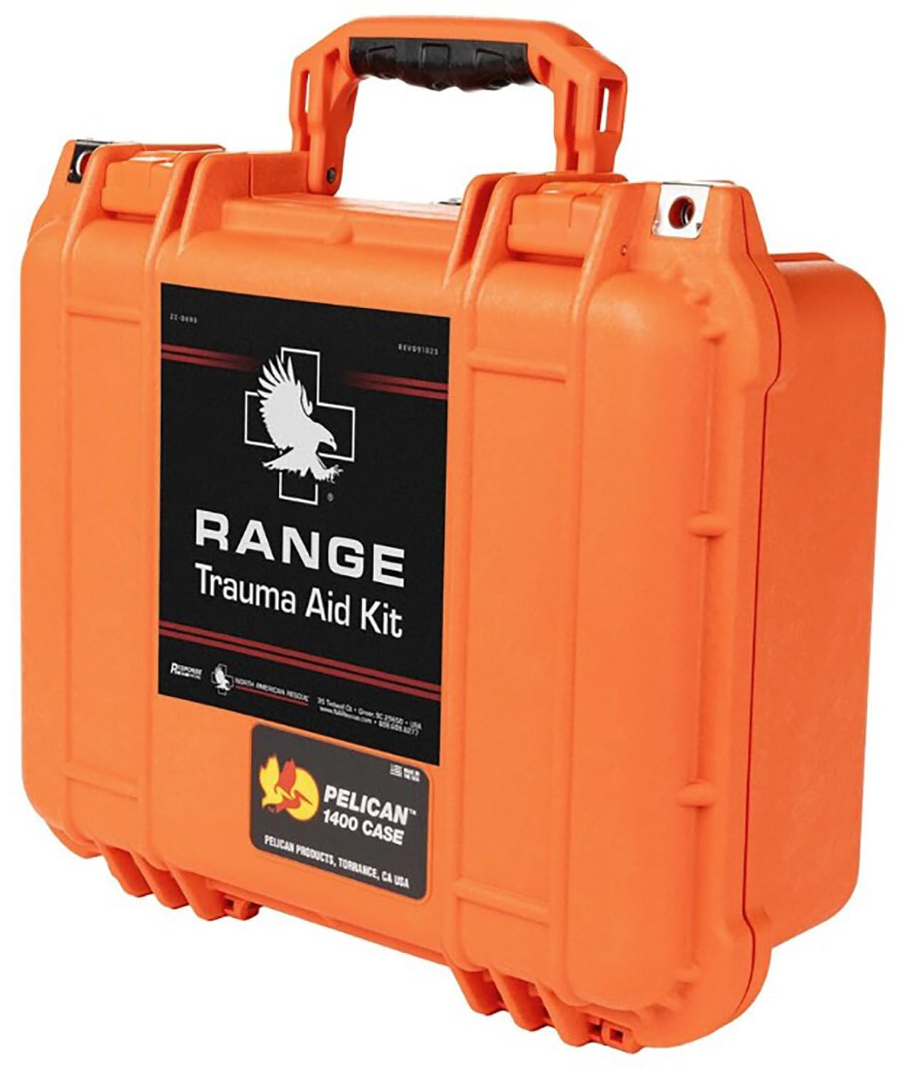 North American Rescue Range Trauma Kit (Hard Case) NAR First Aid Combat Gauze and C-A-T Tourniquet for Shooting Ranges, Firearms, Training, Hunters, NRA, Gun Safety (80-1907)