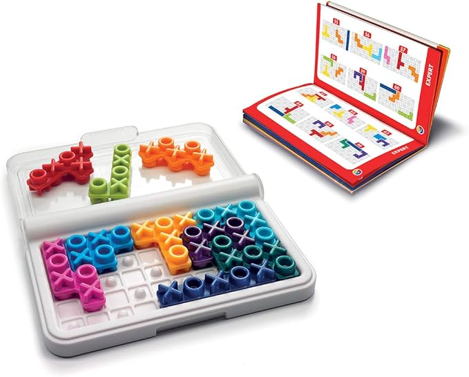 SmartGames IQ Bundles Color Series: IQ Twist & IQ XOXO 240 Challenges for Ages 6-Adult