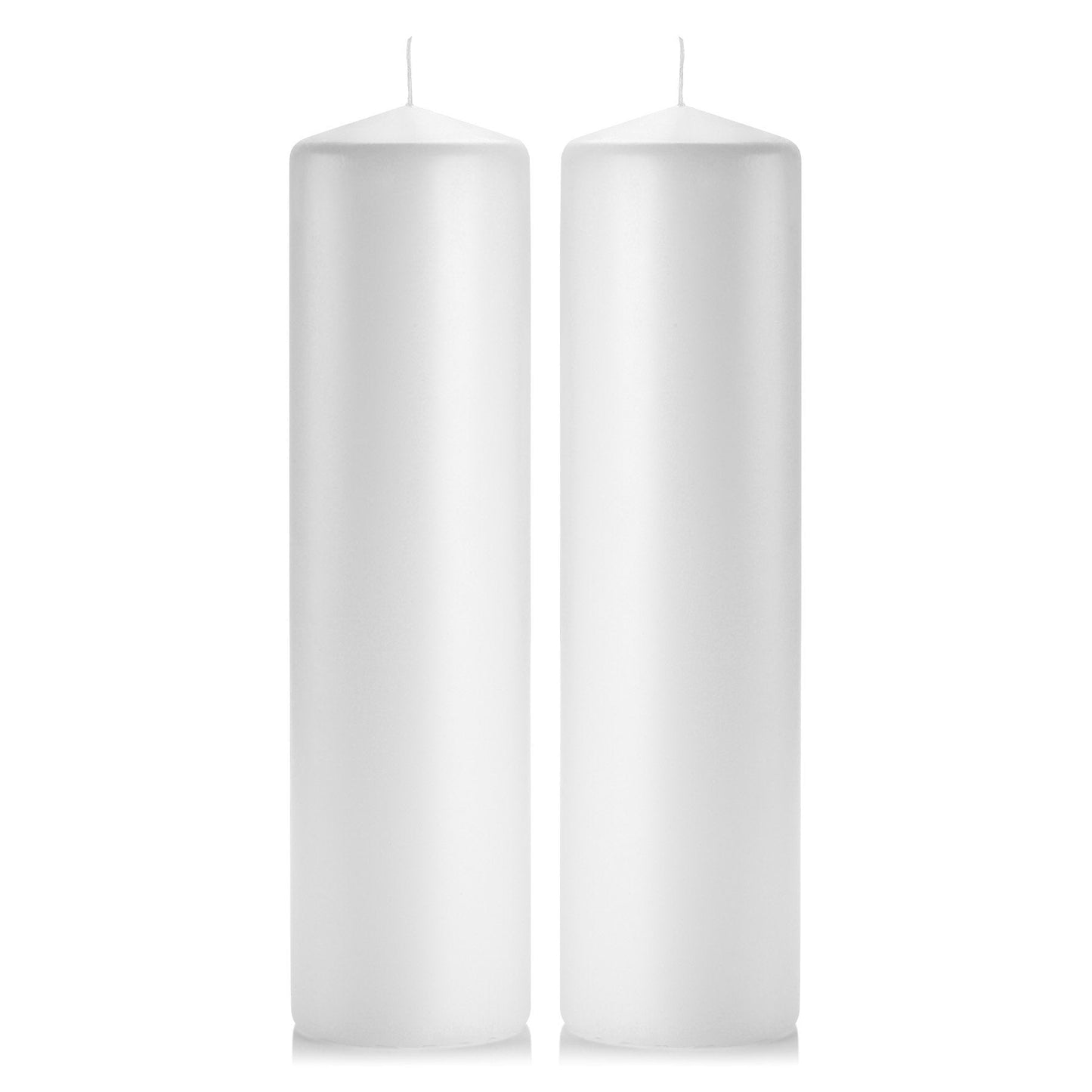 White Pillar Candles - Set of 2 Unscented Pillar – 3x12 inches for Wedding Centerpiece Candle, Home Decor and Holiday Celebrations