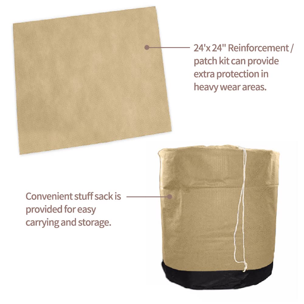 Seamander Travel Trailer RV Cover, Anti-UV, Weatherproof, Rip-Stop Camper Cover for Winter Snow
