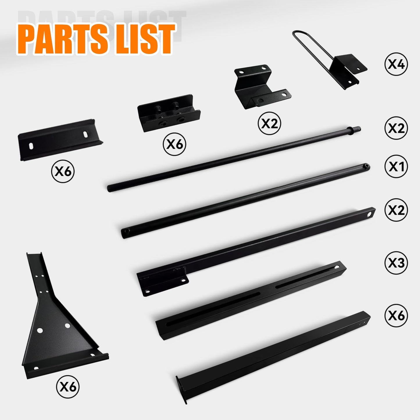 Van Ladder Roof Racks with Rear Roller, 3 Bars Adjustable with Ladder Stoppers, Fit Chevy Express Fullsize Van 1996-Up,Suitable for Vans with Rain Gutter only,800LB Load-Capacity