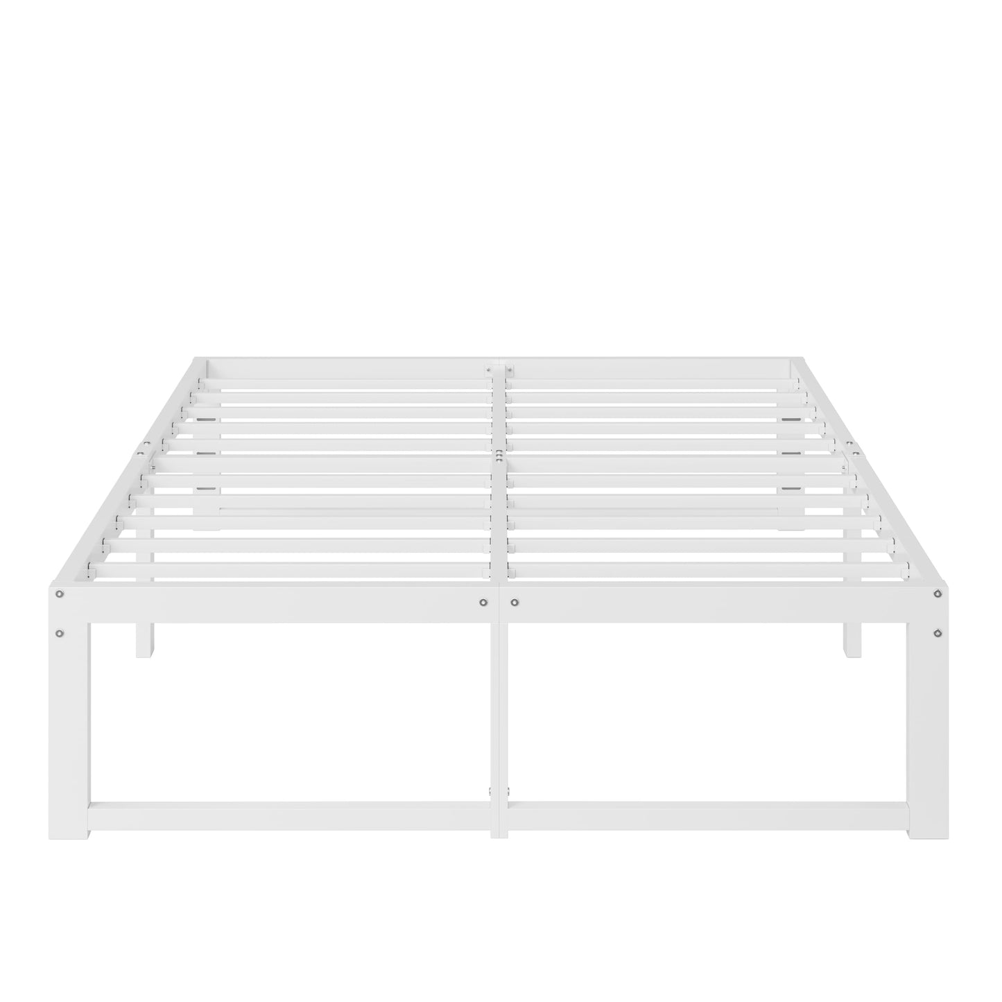 SHA CERLIN 14 Inch Heavy Duty Queen Bed Frame, 4000 lbs Capacity Metal Platform Beds with Reinforced Legs,No Box Spring Required,Easy Assembly,White