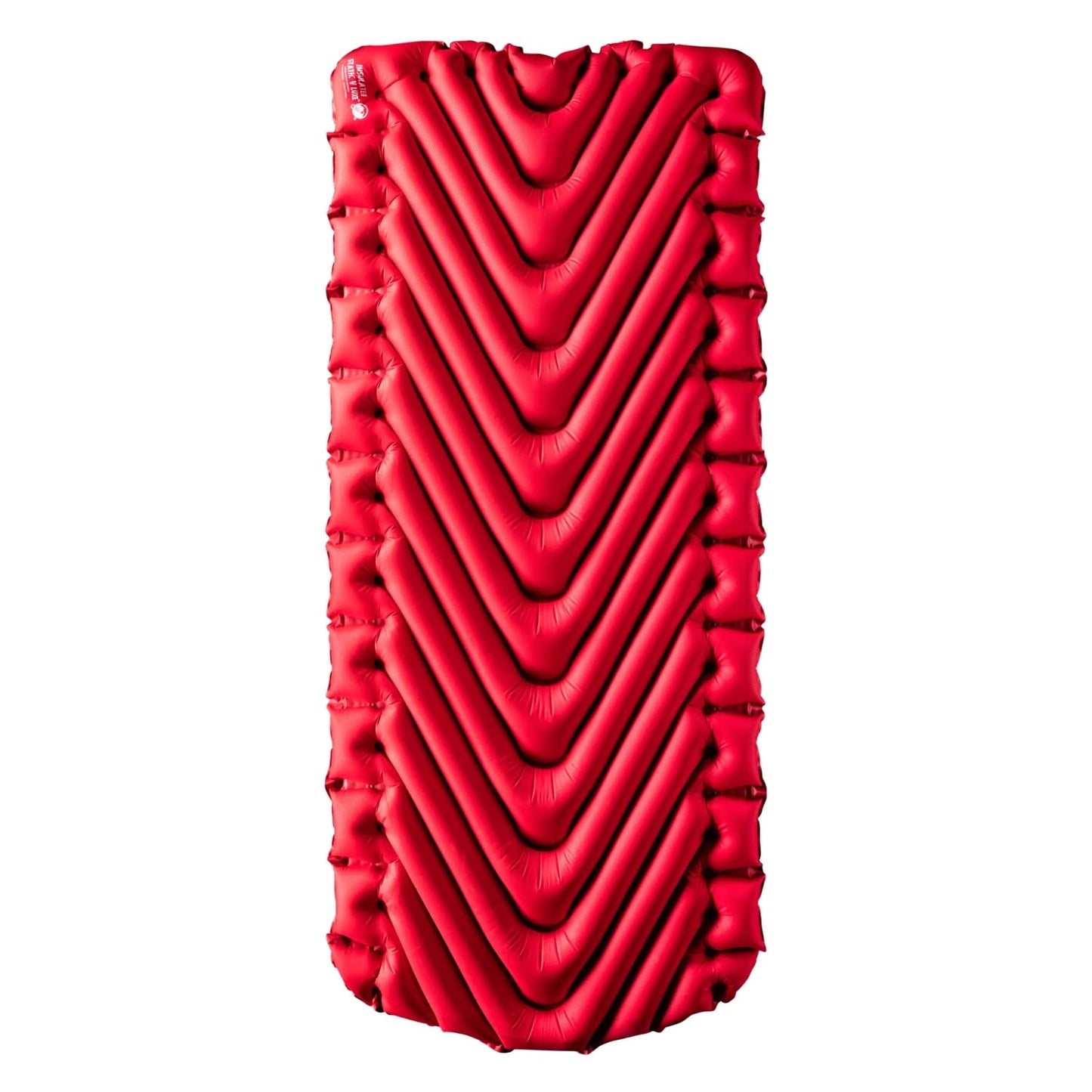 Klymit Insulated Static V Luxe Inflatable Sleeping Pad for Camping, Lightweight Hiking and Backpacking Air Bed For Cold Weather,Red