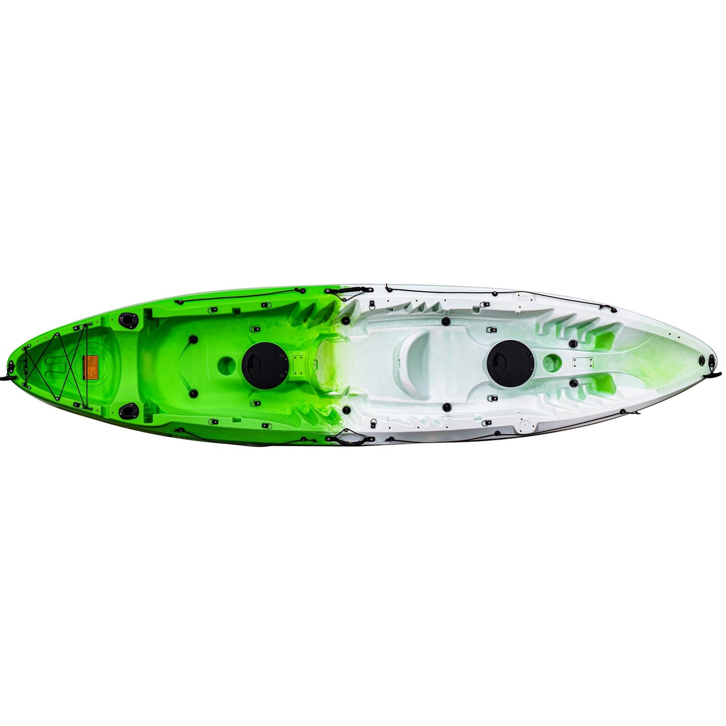 GarveeLife Fishing Kayaks, 12.4FT Sit on Top Kayak for 2-3 Person Adults with Paddle & Comfortable Seat, Capacity of 600LBS, Hard Shell Recreational Ocean Kayak Boat
