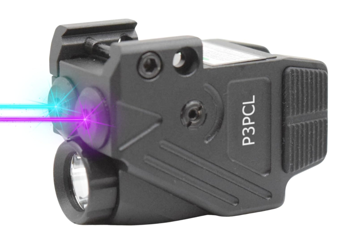 HiLight Tactical P3PCL Cyan Laser 700 Lumens Flashlight w Strobe & Dual (Cyan/Purple) Beam, Military-Grade Aluminum & Magnetic Charger, Gun Rail Mount for Glock, Sig, S&W, Laser IIIA <5mw