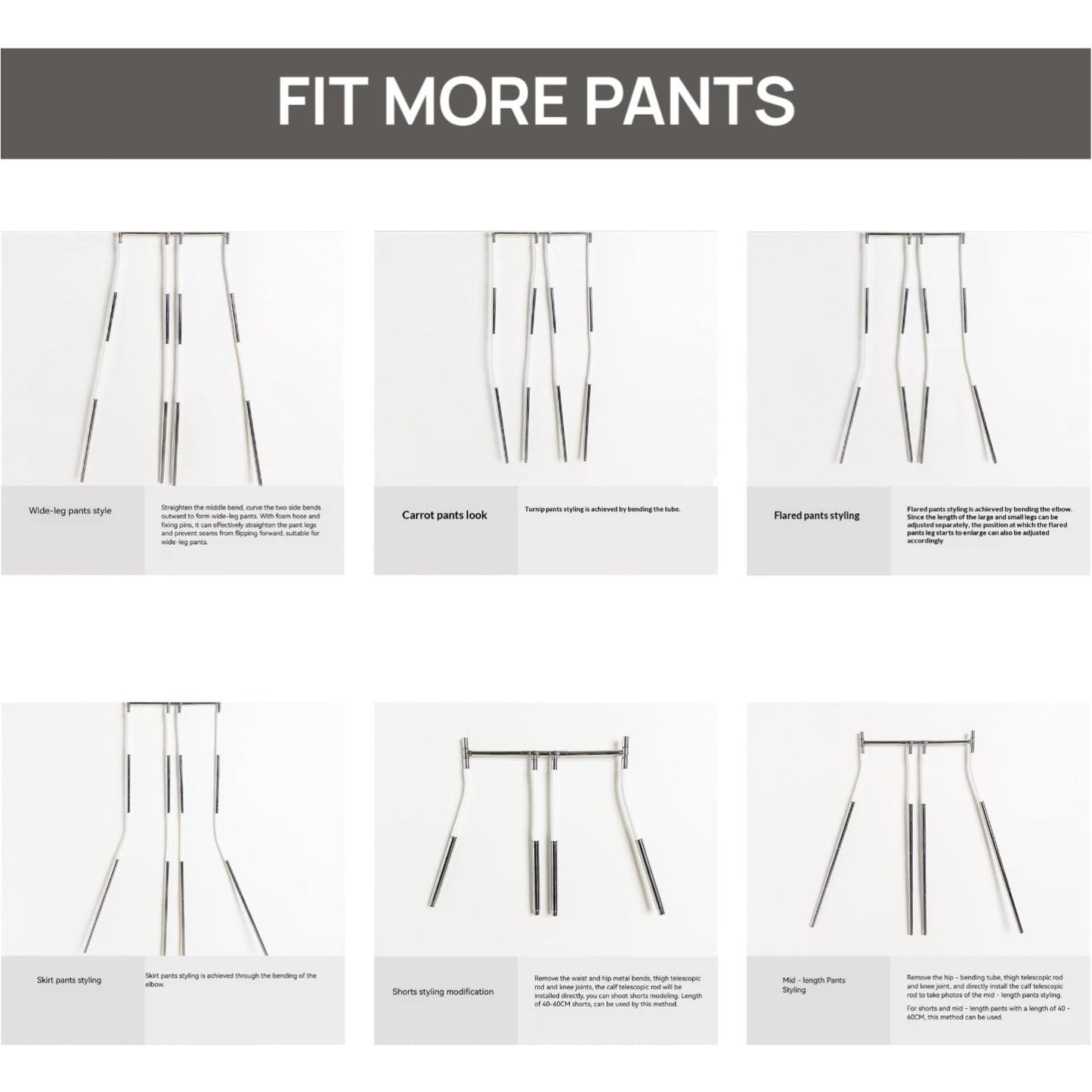 RLXROM Adjustable Metal Mannequin Torso Hanger Foldable Lightweight Body Display Rack for Retail Boutique Clothing Photography and Home Use