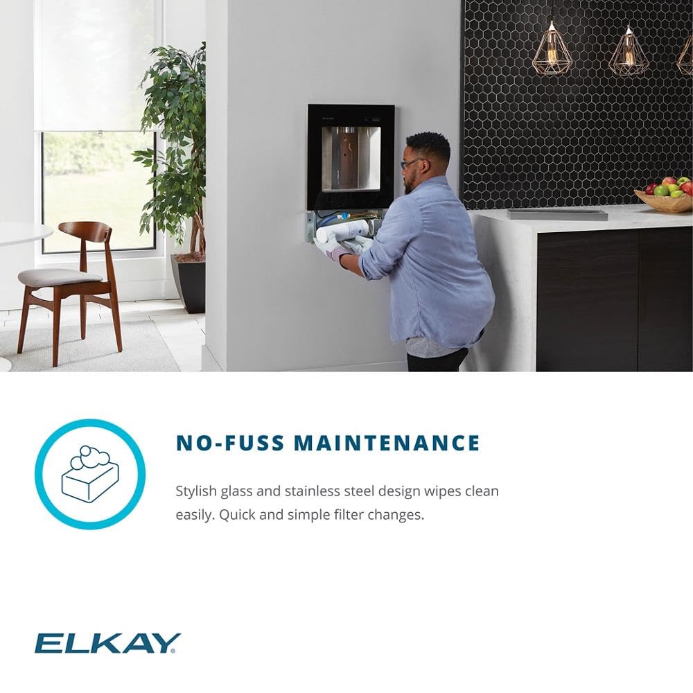 Elkay ezH2O Liv Built-in Filtered Water Dispenser, Non-refrigerated, Midnight