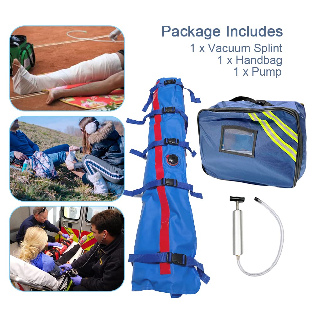 GBH-MED First Aid Vacuum Fixed Splint for Leg, Outdoor Emergency Calf Thigh Immobilization Protection Transport Device for Rescue & Accidents