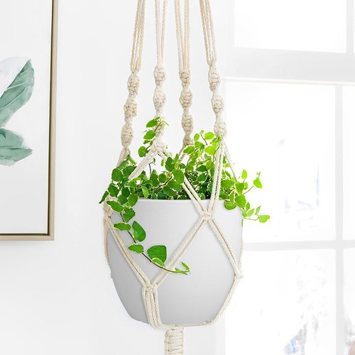 Ferlypote 8-Inch Plant Pots - Set of 4 Flower Pots with Multi Mesh Drainage Holes for Indoor & Outdoor Use