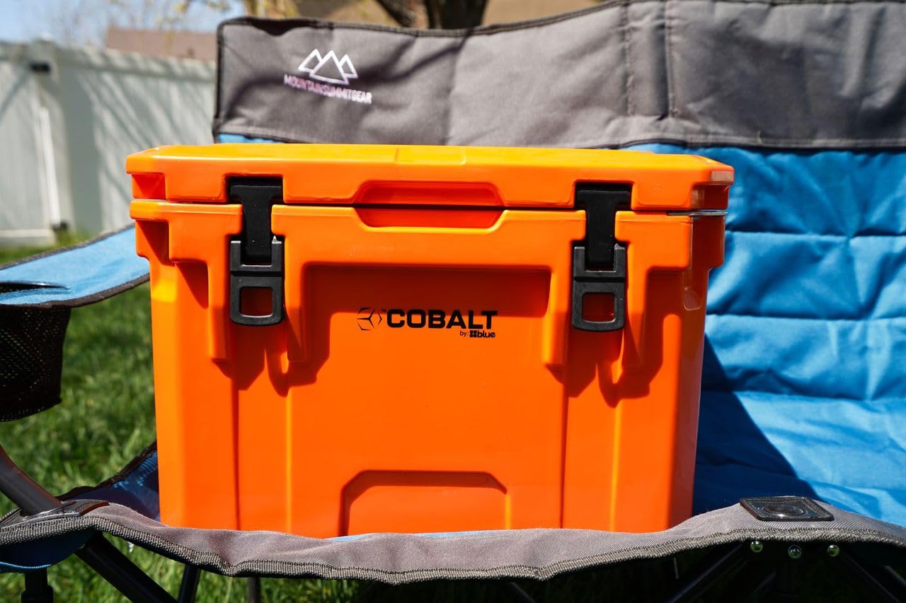 Cobalt 25 Quart Roto-Molded Super Ice Cooler | Large Ice Chest Holds Ice Up to 3 Days | (Hunter Orange)