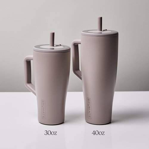BrüMate Era 30 oz Tumbler with Handle and Straw | 100% Leakproof Insulated Water Bottle Tumbler with Lid and Flexible SoftSip Straw | Made of Stainless Steel | Cup Holder Friendly | 30oz (Lavender)