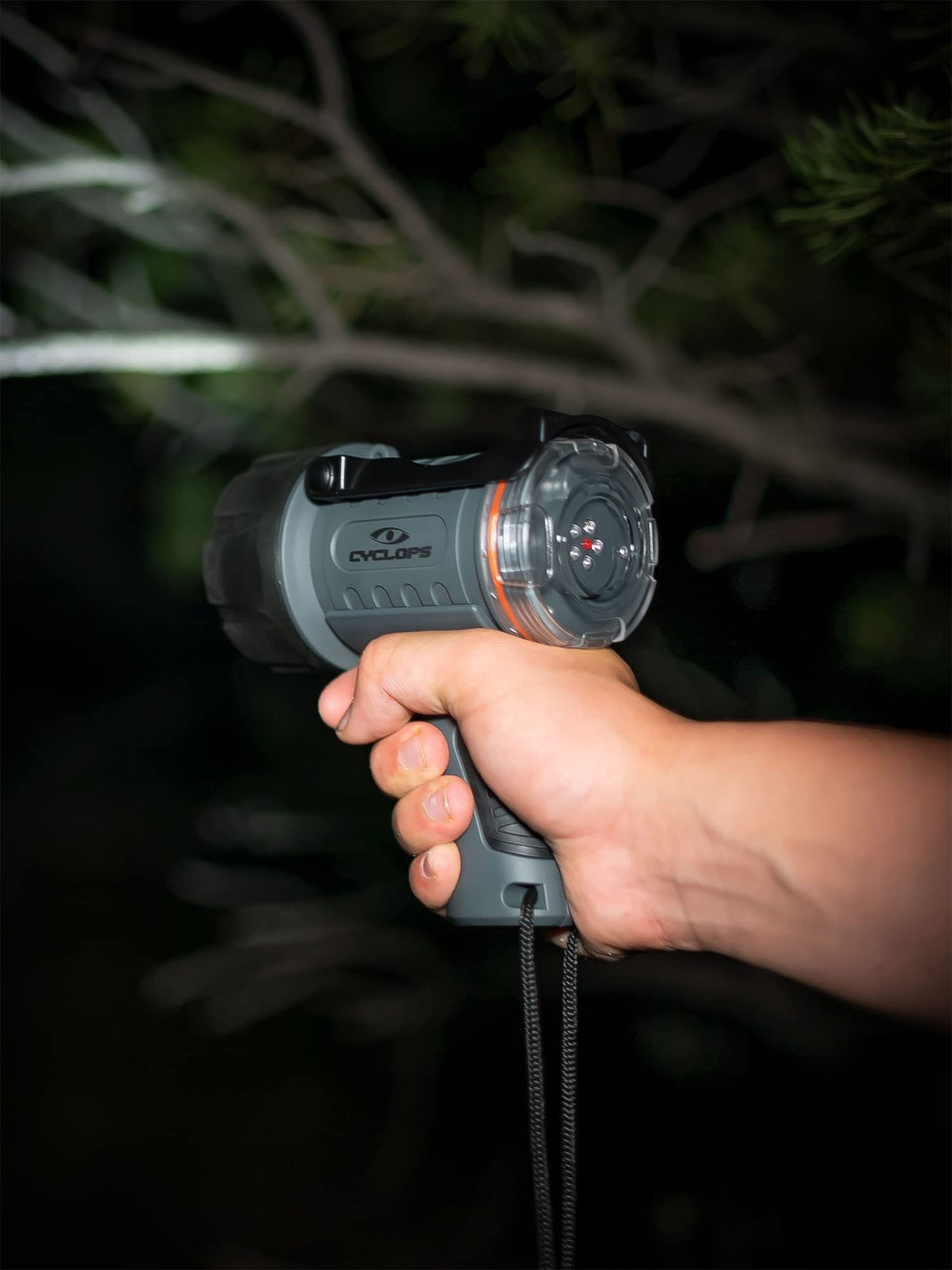 Cyclops Rechargeable 4500 Lumen Portable Handheld REVO Spotlight Flashlight with Car Charger/Adapter