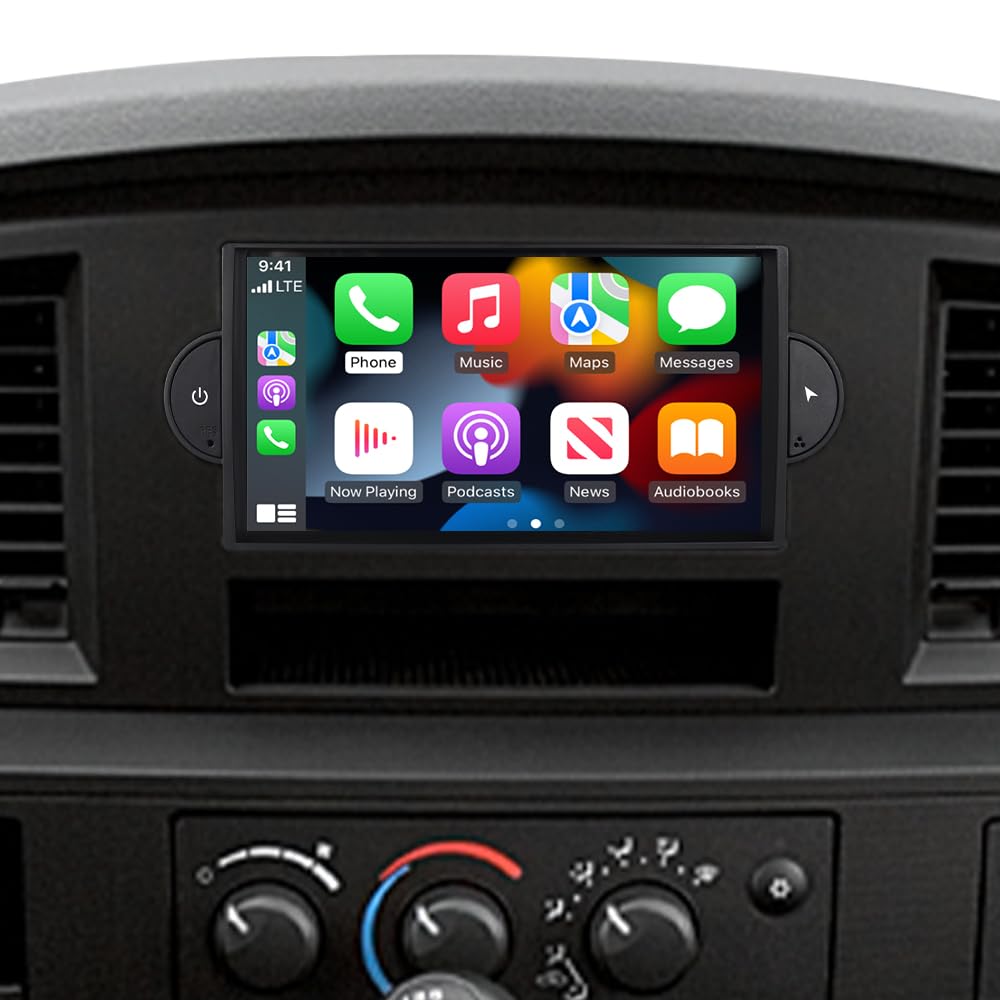 ASURE 3GB+32GB Android Car Stereo Radio for Dodge RAM/Chrysler 300/Jeep Grand Cherokee/Compass 2005 2006 2007 Cars,Car in-Dash GPS Navigation Head Unit Upgrade with Carplay Android Auto