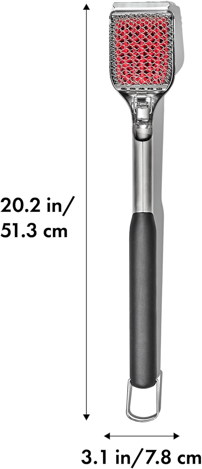 OXO Good Grips Grill Brush - Bristle-Free Design with Replaceable Head for Easy Cleaning