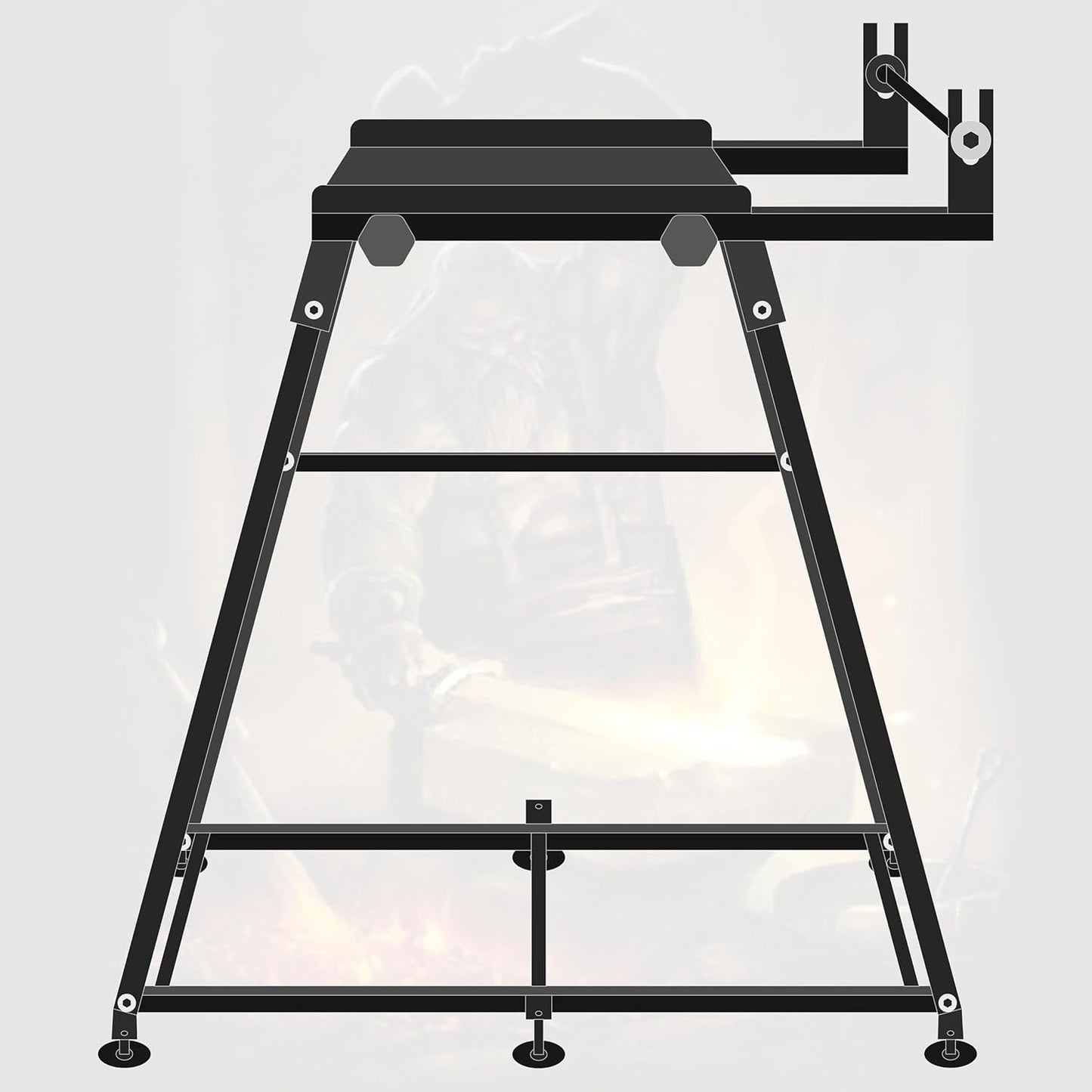 SIMOND STORE Forge Starter kit Stand - Compatible with All Single Burner Blacksmith Forge Kit - Steel Blacksmithing Starter Kit - Propane Forge Kit Stand 12 inch Home Forge Starter Kit Tool Stand…