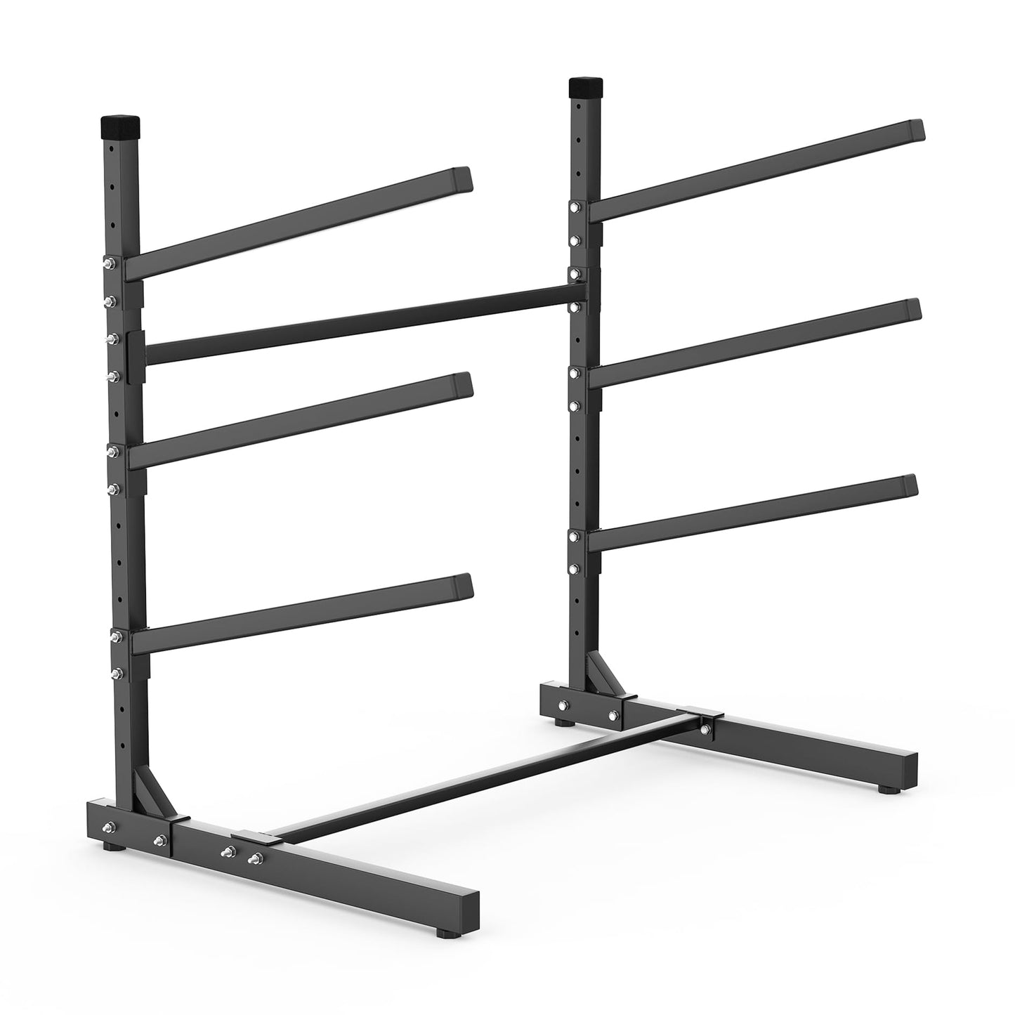 WALMANN Garage Kayak Rack, Heavy-Duty Metal Kayak Storage Rack 3-Tier Adjustable Freestanding Kayak Stand, Holds Up to 480 lbs(3-Tier)