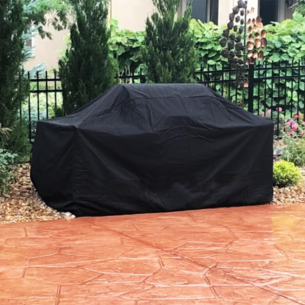 Sbaqurizz Stone Patio Grill Island Cover Waterproof 132 Inch Outdoor Kitchen Island BBQ Grill Cover for Heavy Duty Stainless Steel Outdoor Kitchen Set