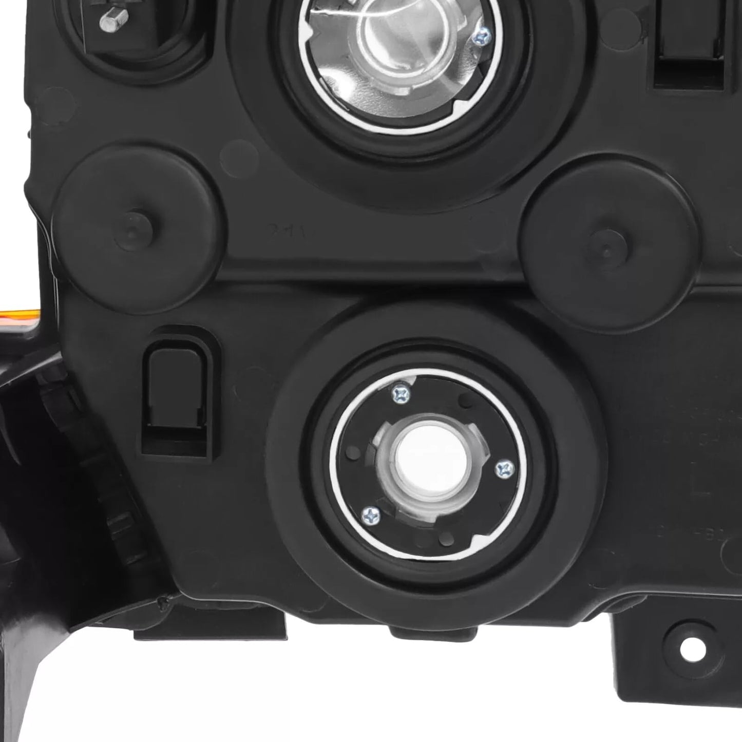 MOSTPLUS Pair Headlight Assembly Compatible with 2006-2010 Jeep Commander Headlights Headlamp with Black housing Clear lens Amber Corner